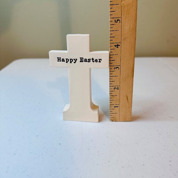 Small Easter Cross decoration Reversible tiered tray - he is risen-Happy Easter - Picture 3 of 8